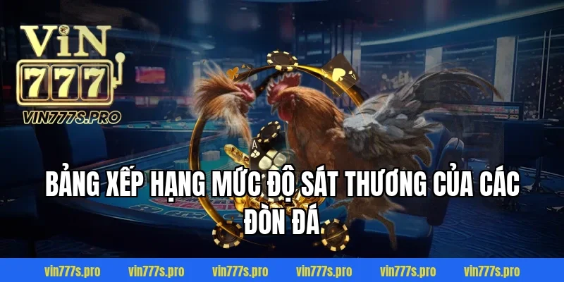 Bảng xếp hạng mức độ sát thương của các đòn đá